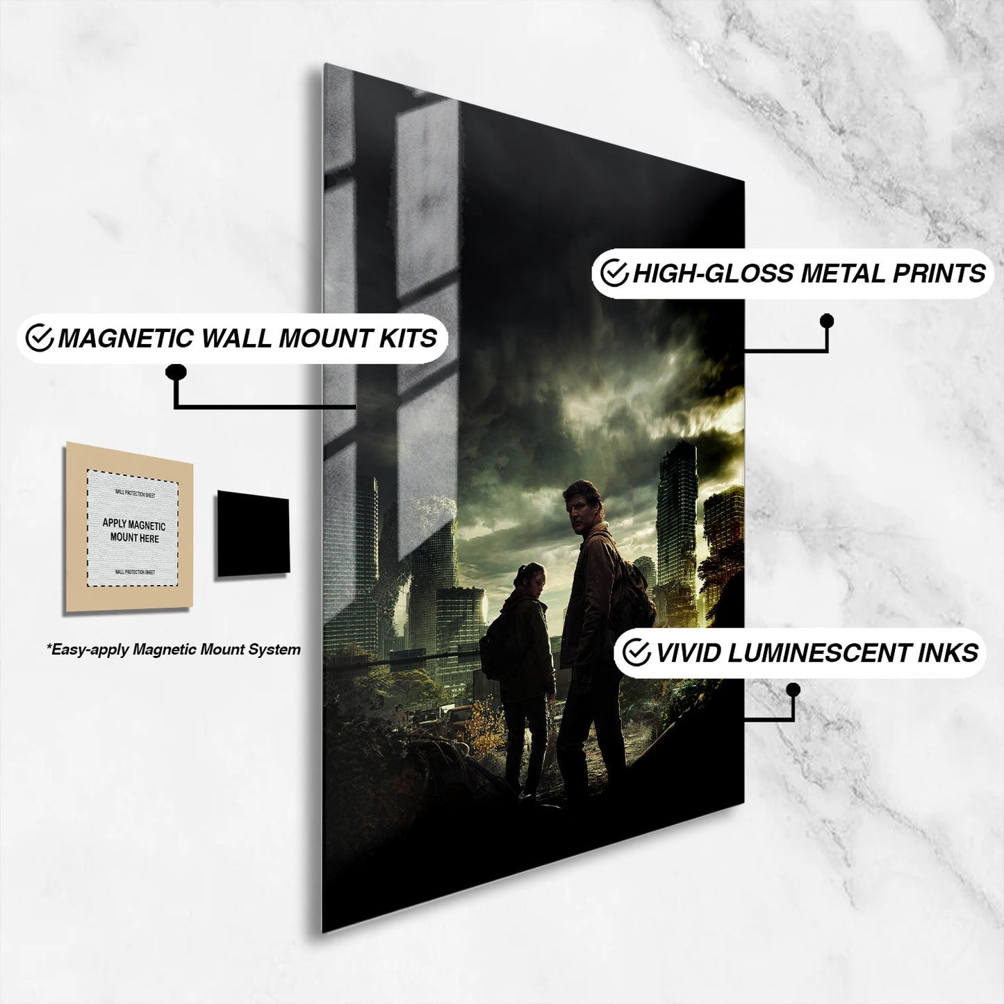 Flex Designs Metal Poster The Last of Us Key Art 16 x 24" Home Goods - TV Show 2023 TV Show Metal Poster