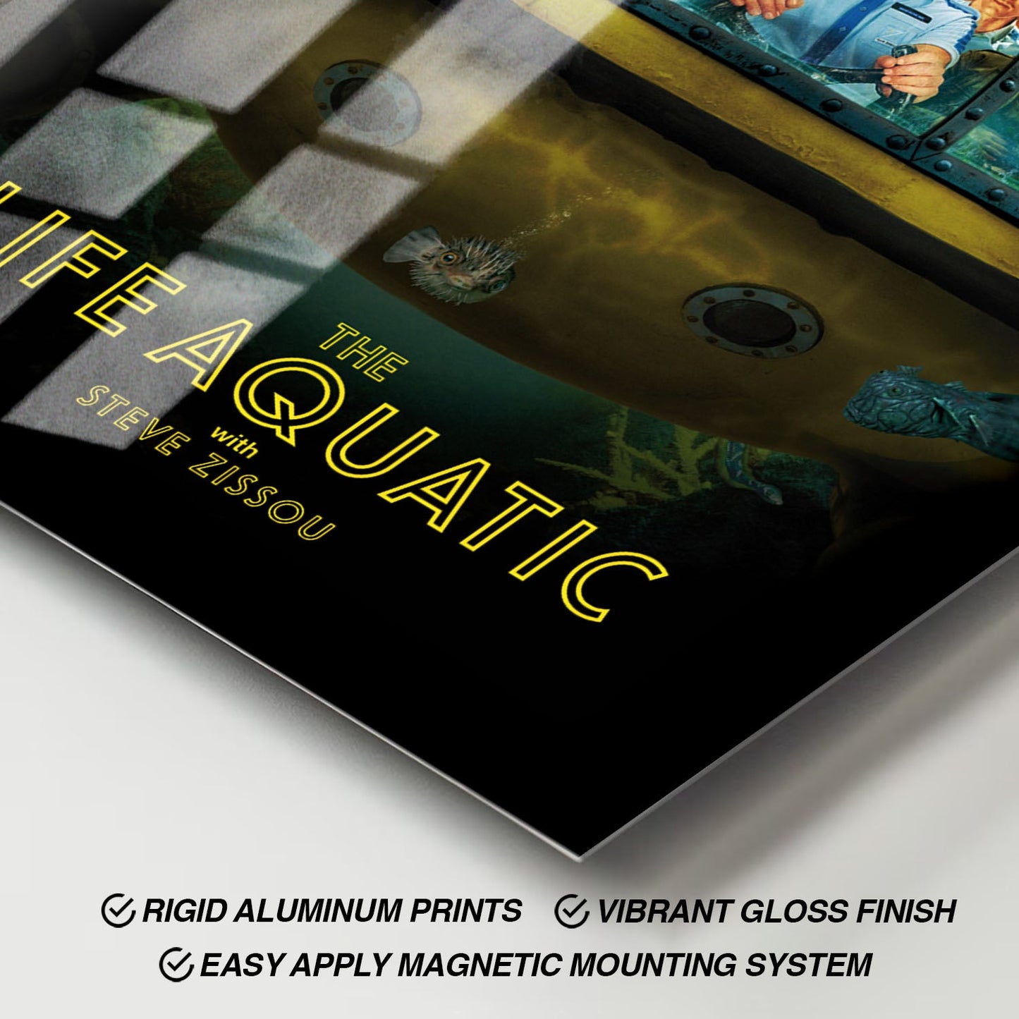 Flex Designs Metal Poster The Life Aquatic with Steve Zissou 11 x 17" Home Goods - Movie 2004 Movie Metal Poster