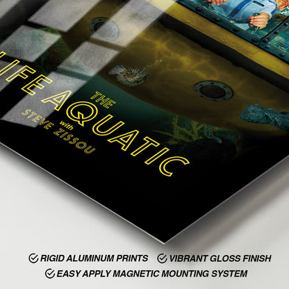 Flex Designs Metal Poster The Life Aquatic with Steve Zissou 11 x 17" Home Goods - Movie 2004 Movie Metal Poster