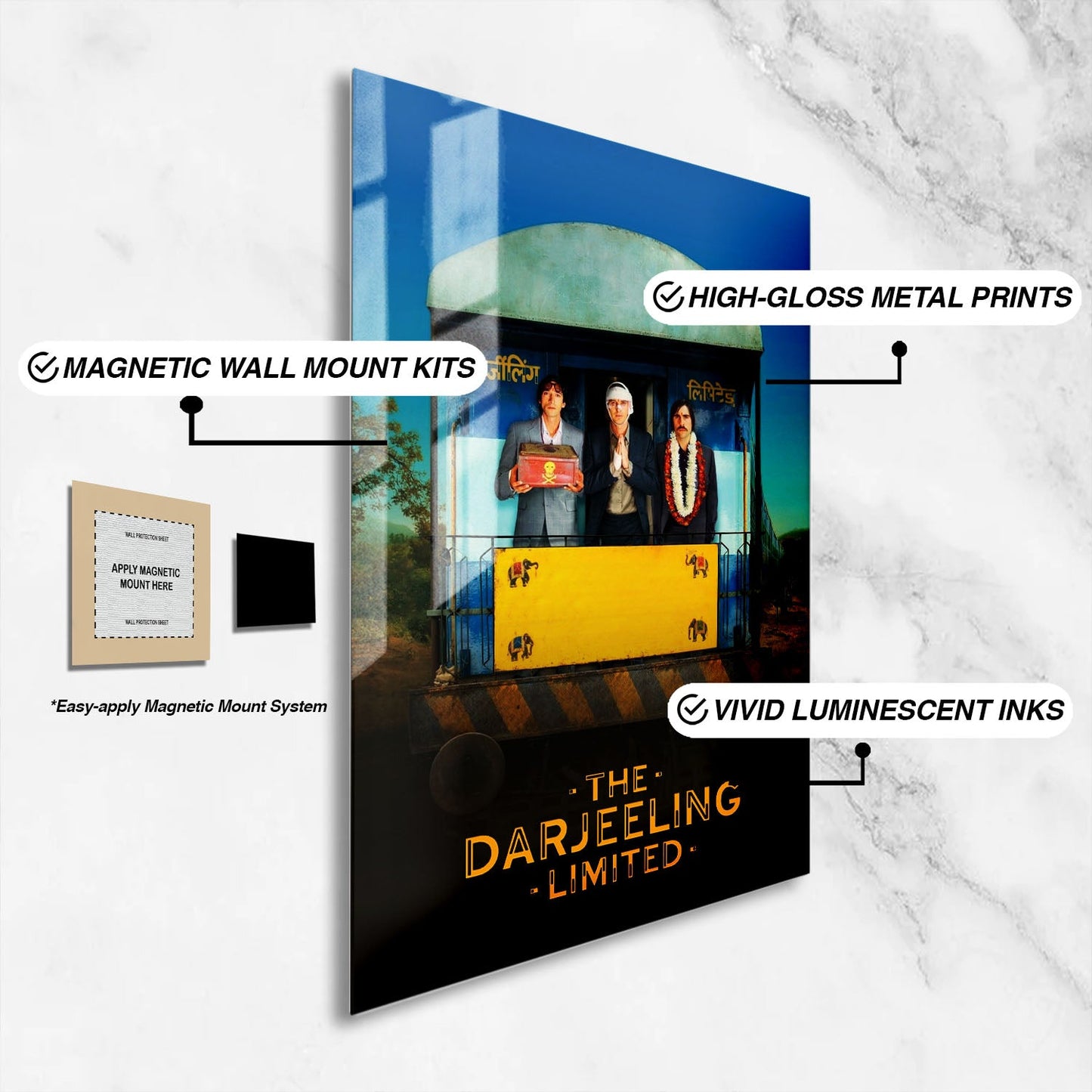 Flex Designs Metal Poster The Darjeeling Limited 16 x 24" Home Goods - Movie 2007 Movie Metal Poster