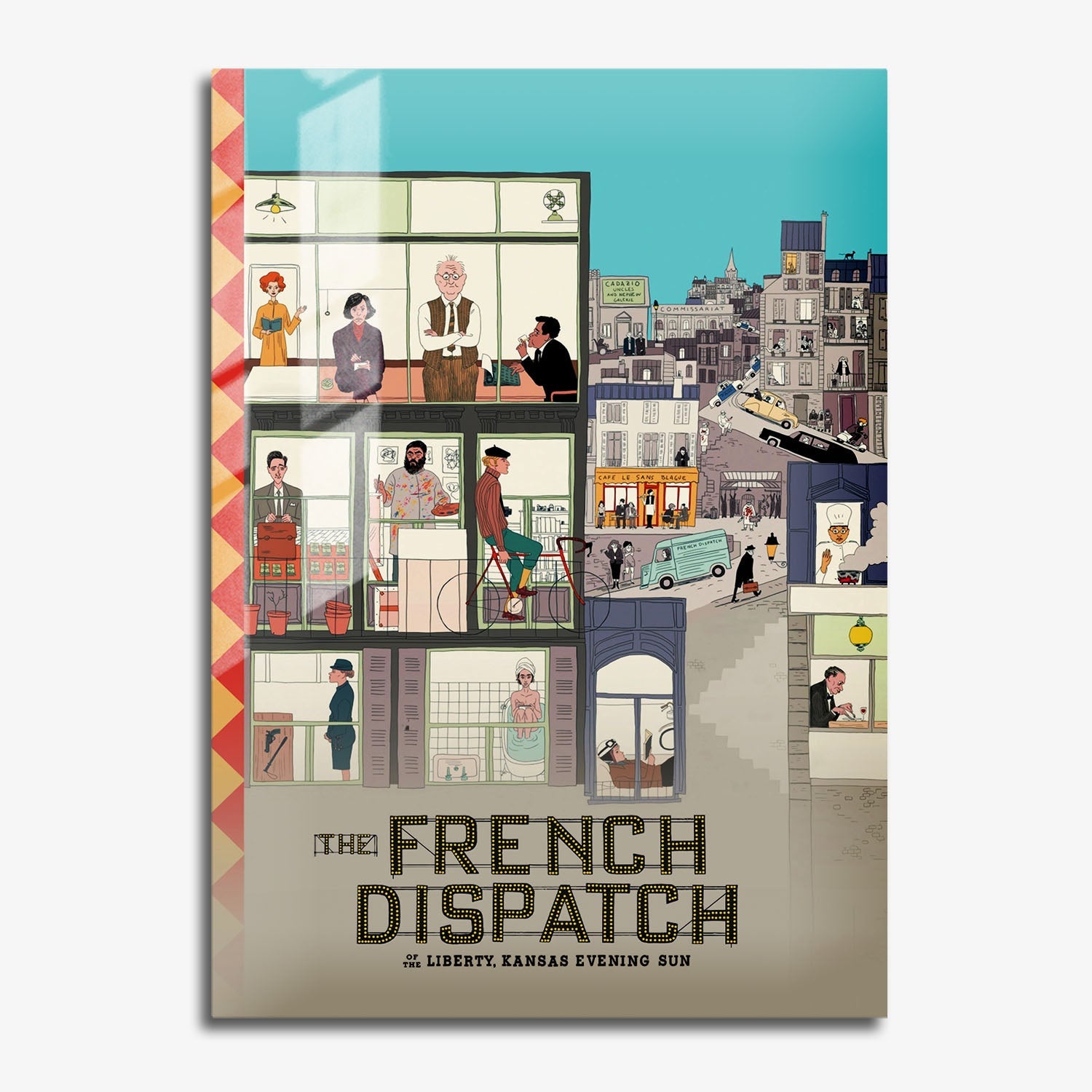 Flex Designs Metal Poster The French Dispatch 11 x 17" Home Goods - Movie 2021 Movie Metal Poster