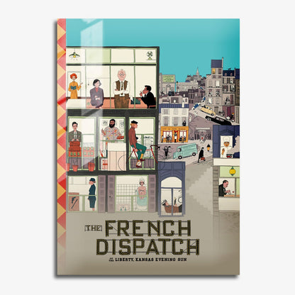 Flex Designs Metal Poster The French Dispatch 11 x 17" Home Goods - Movie 2021 Movie Metal Poster