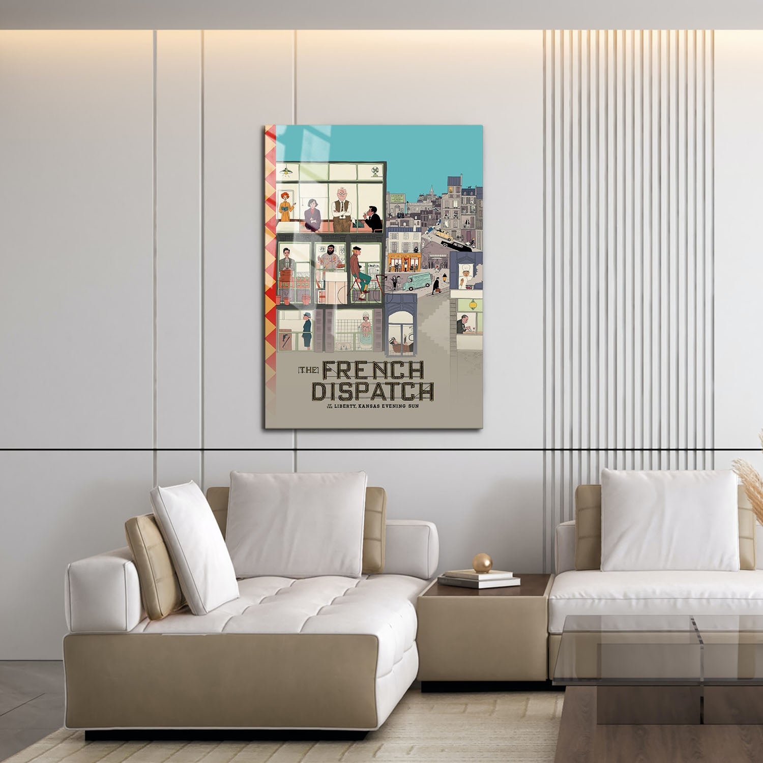 Flex Designs Metal Poster The French Dispatch 16 x 24" Home Goods - Movie 2021 Movie Metal Poster