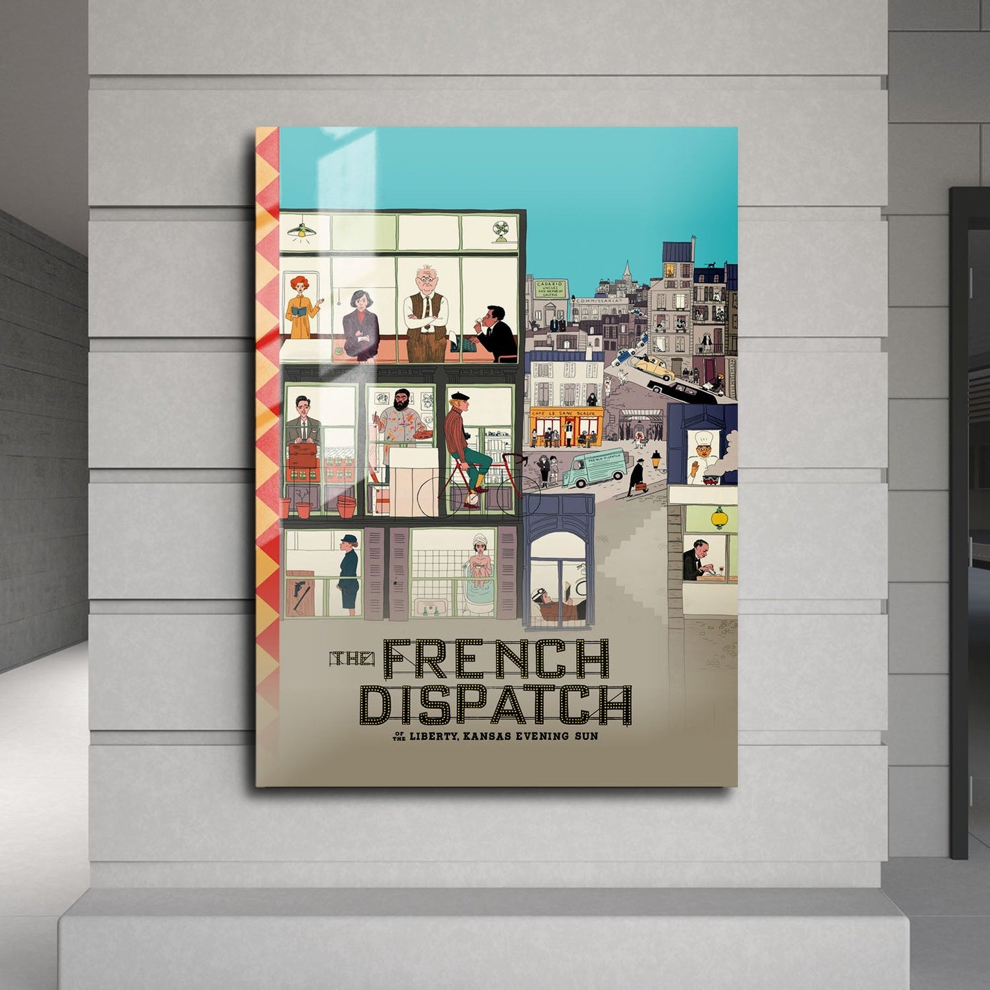 Flex Designs Metal Poster The French Dispatch 24 x 36" Home Goods - Movie 2021 Movie Metal Poster
