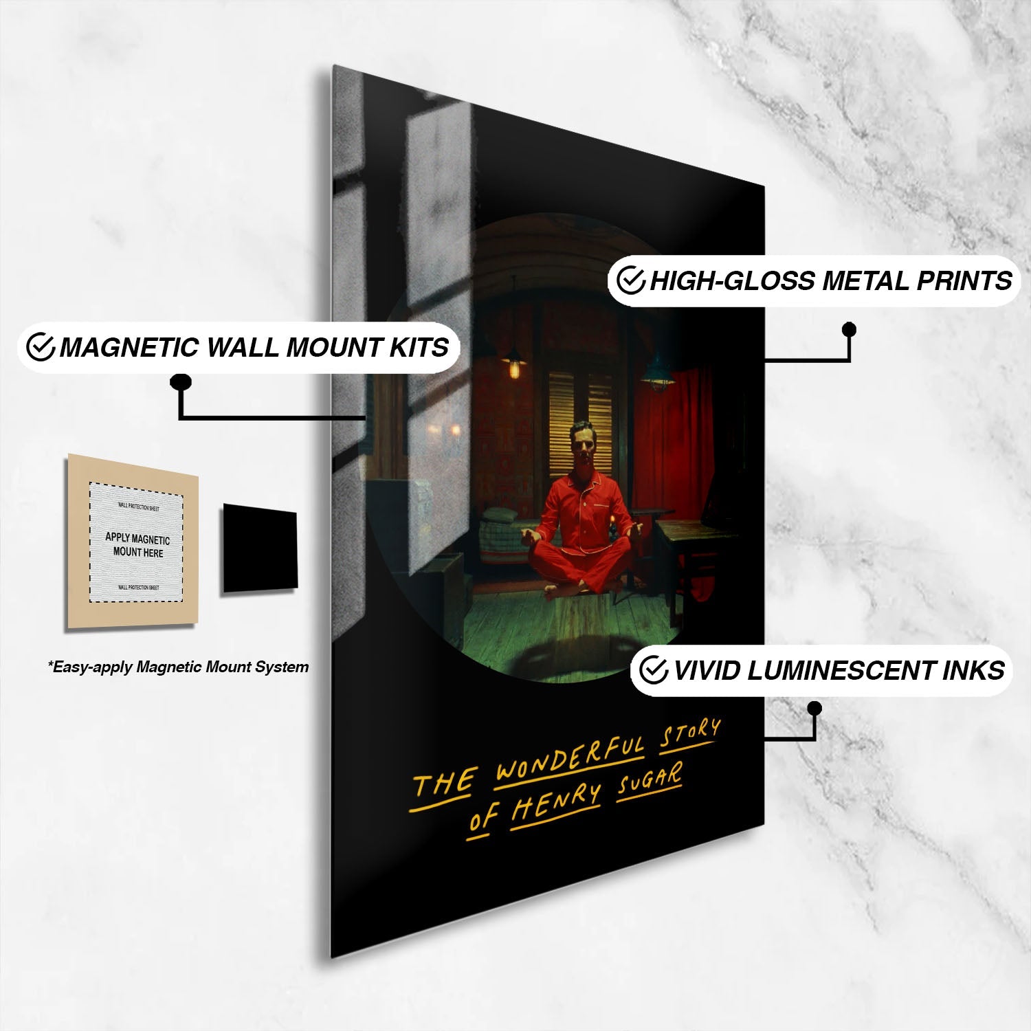 Flex Designs Metal Poster The Wonderful Story of Henry Sugar 16 x 24" Home Goods - Movie 2023 Movie Metal Poster