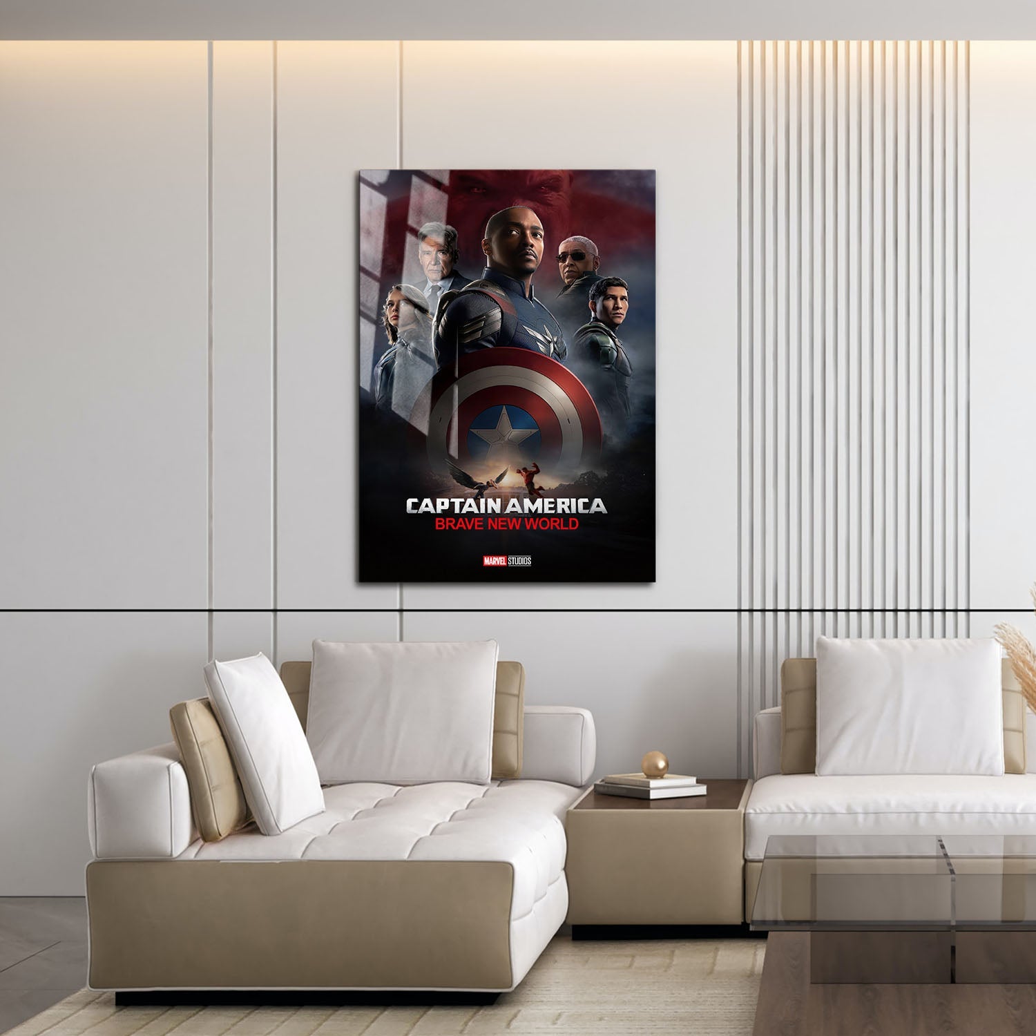 Flex Designs Metal Poster Captain America Brave New World Theatrical 16 x 24" Home Goods - Movie 2025 Movie Metal Poster