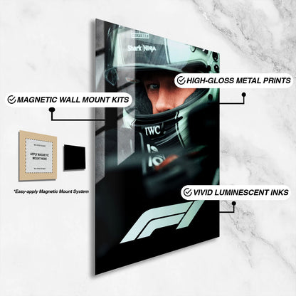 Flex Designs Metal Poster F1 The Movie Key Art 16 x 24" Home Goods - Movie 2025 Movie Metal Poster