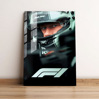 F1 The Movie Key Art Movie Metal Poster