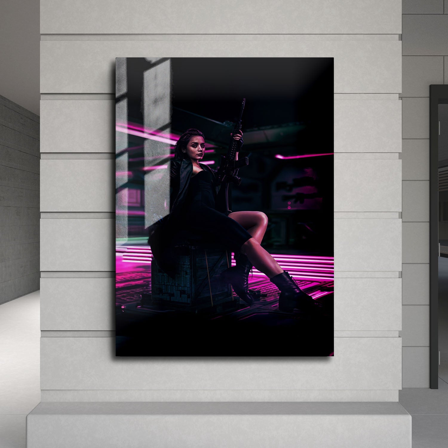 Flex Designs Metal Poster From the World of John Wick Ballerina Minimalist 24 x 36" Home Goods - Movie 2025 Movie Metal Poster