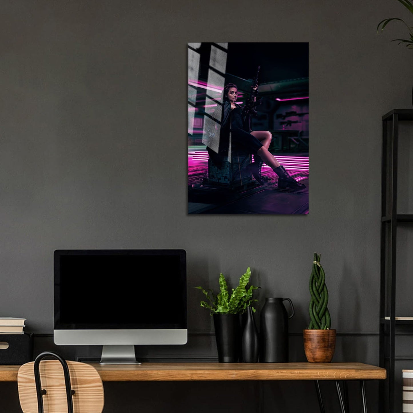 Flex Designs Metal Poster From the World of John Wick Ballerina Minimalist 5 x 7" Home Goods - Movie 2025 Movie Metal Poster