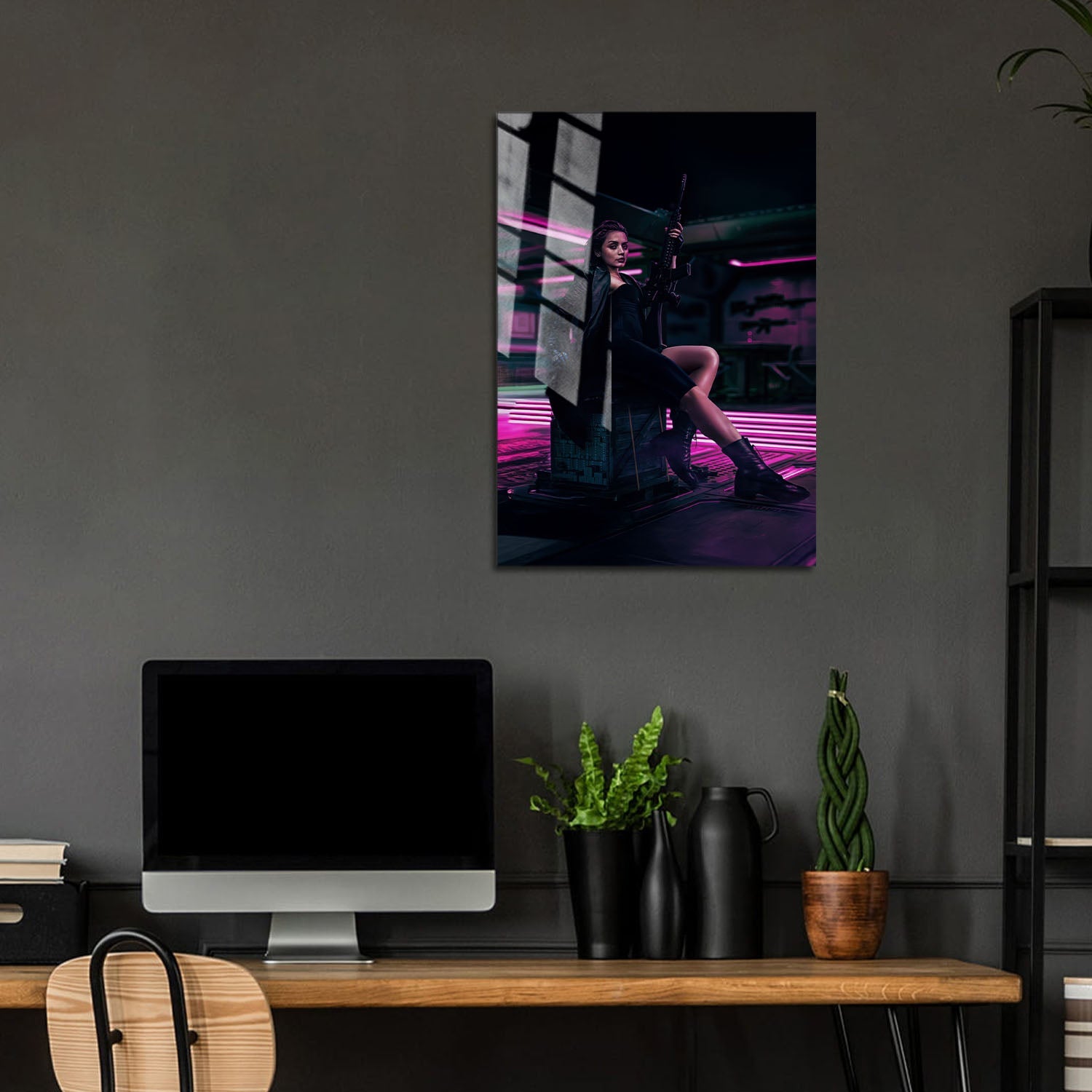Flex Designs Metal Poster From the World of John Wick Ballerina Minimalist 5 x 7" Home Goods - Movie 2025 Movie Metal Poster