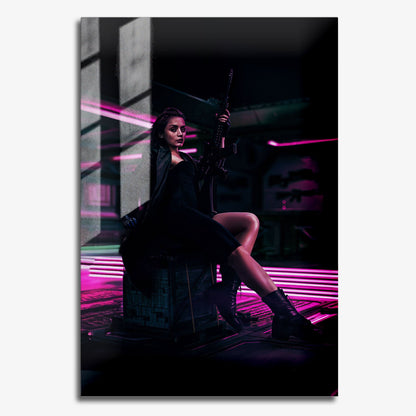 Flex Designs Metal Poster From the World of John Wick Ballerina Minimalist 11 x 17" Home Goods - Movie 2025 Movie Metal Poster