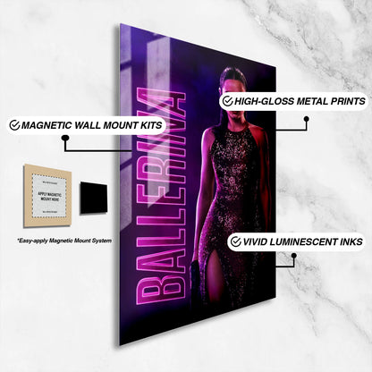 Flex Designs Metal Poster From the World of John Wick Ballerina Theatrical 16 x 24" Home Goods - Movie 2025 Movie Metal Poster