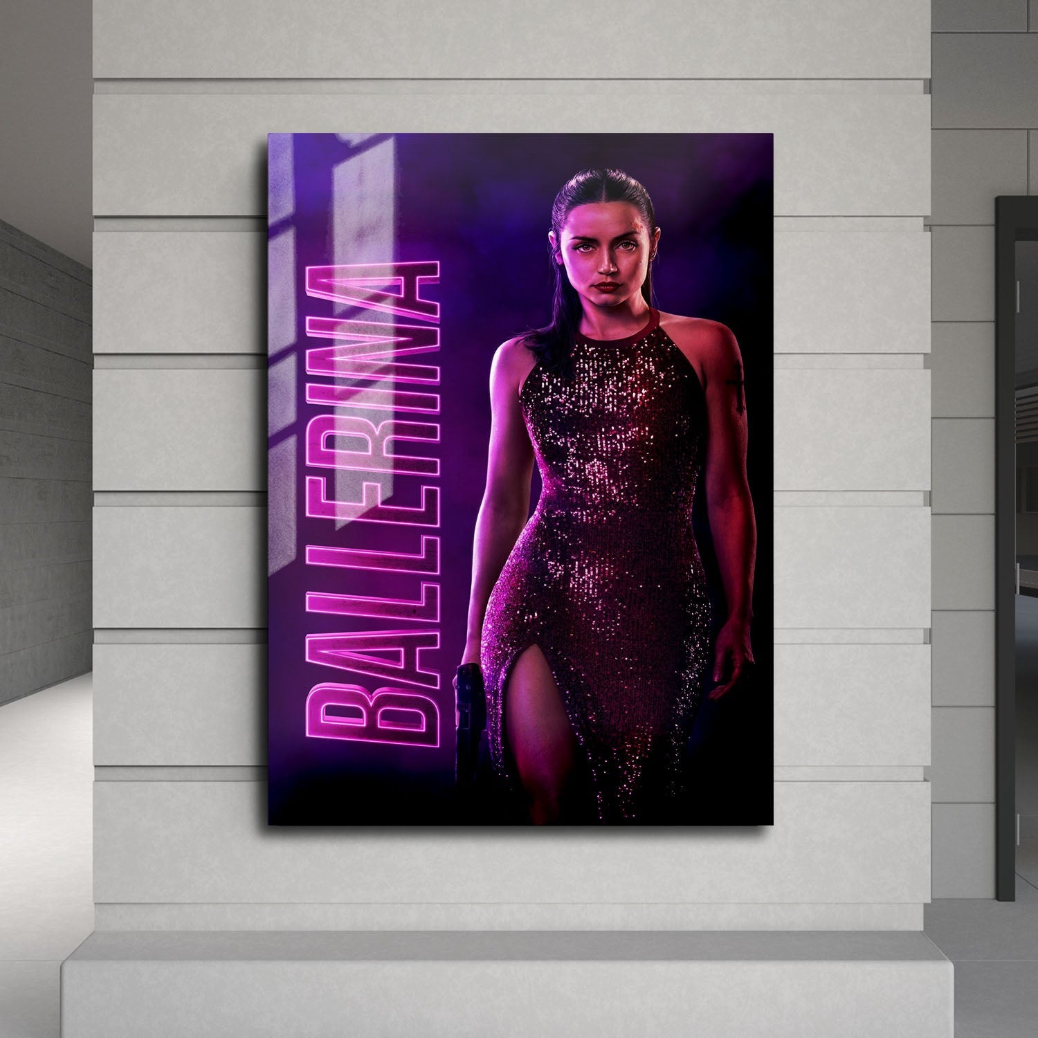 Flex Designs Metal Poster From the World of John Wick Ballerina Theatrical 24 x 36" Home Goods - Movie 2025 Movie Metal Poster