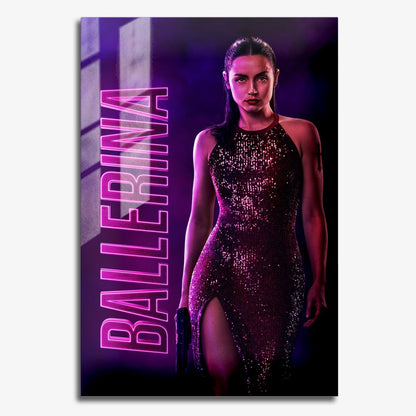 Flex Designs Metal Poster From the World of John Wick Ballerina Theatrical 11 x 17" Home Goods - Movie 2025 Movie Metal Poster