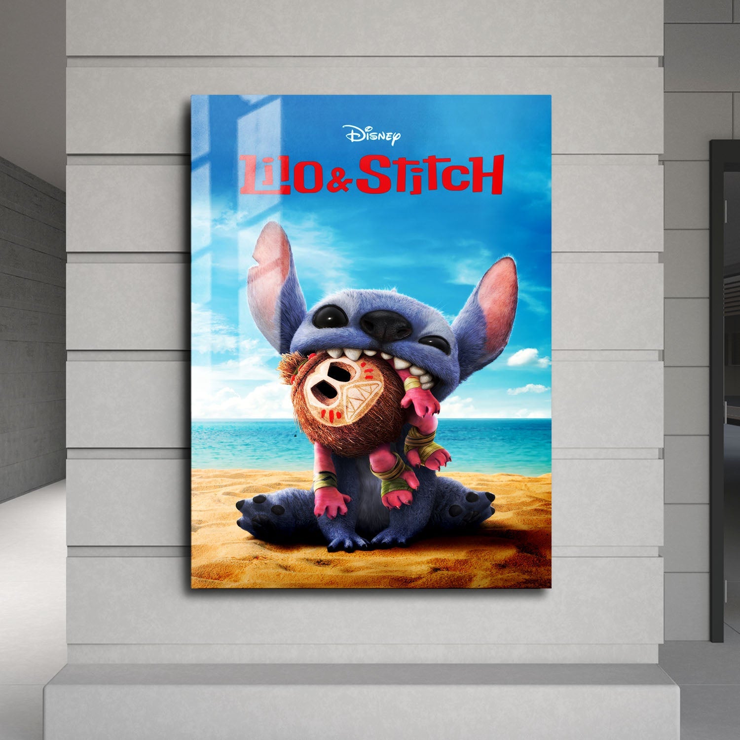 Flex Designs Metal Poster Lilo & Stitch Key Art 24 x 36" Home Goods - Movie 2025 Movie Metal Poster