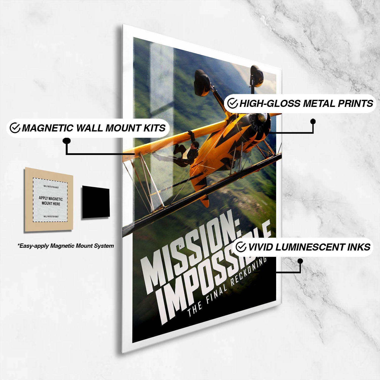 Flex Designs Metal Poster Mission Impossible The Final Reckoning Cinematic 16 x 24" Home Goods - Movie 2025 Movie Metal Poster