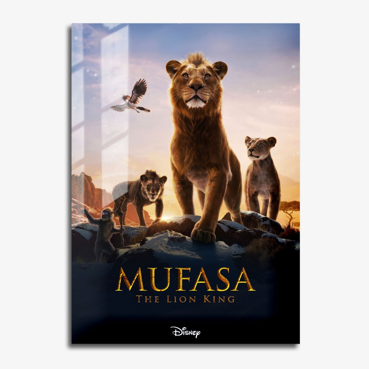 Flex Designs Metal Poster Mufasa The Lion King 11 x 17" Home Goods - Movie 2024 Movie Metal Poster