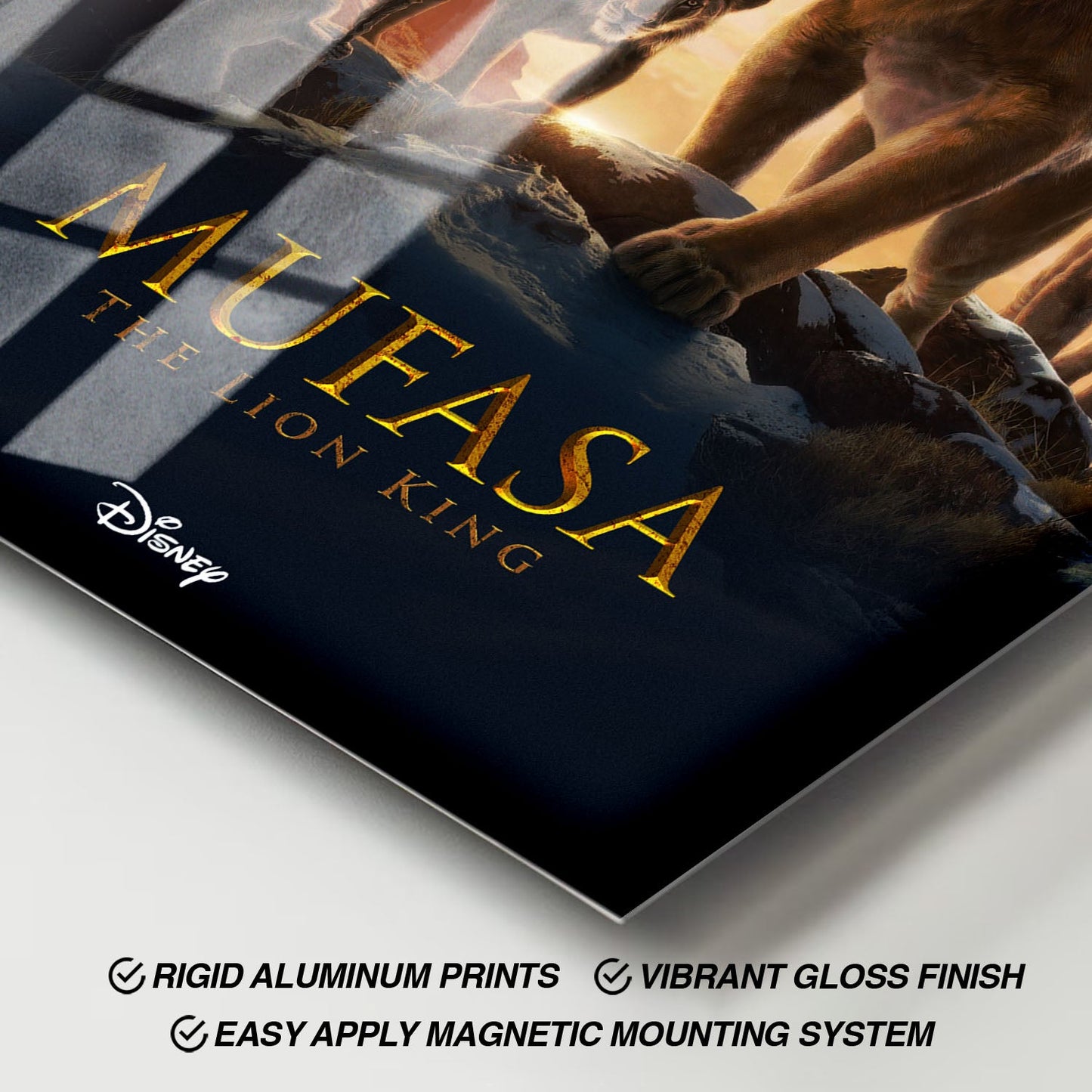 Flex Designs Metal Poster Mufasa The Lion King 11 x 17" Home Goods - Movie 2024 Movie Metal Poster