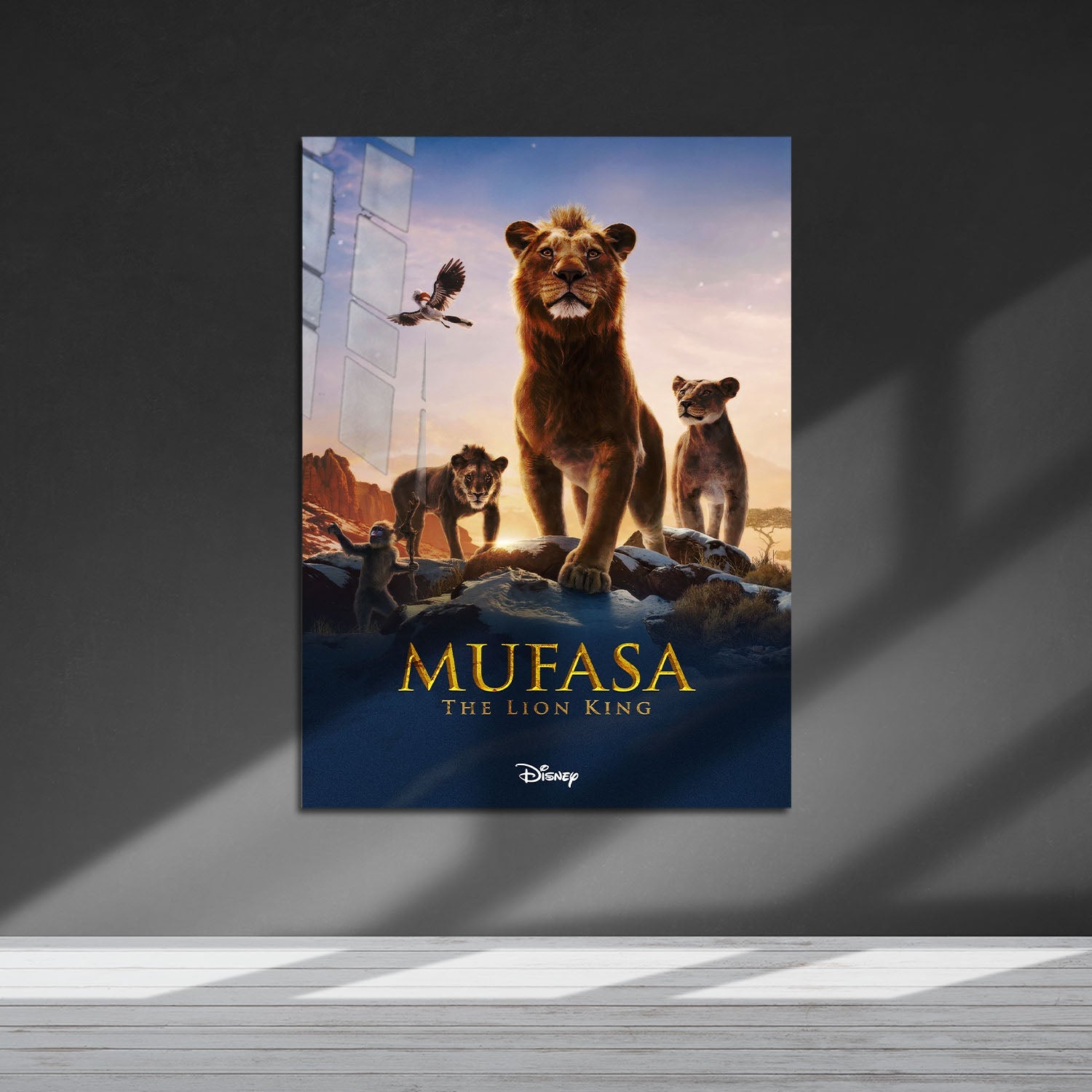Flex Designs Metal Poster Mufasa The Lion King 5 x 7" Home Goods - Movie 2024 Movie Metal Poster