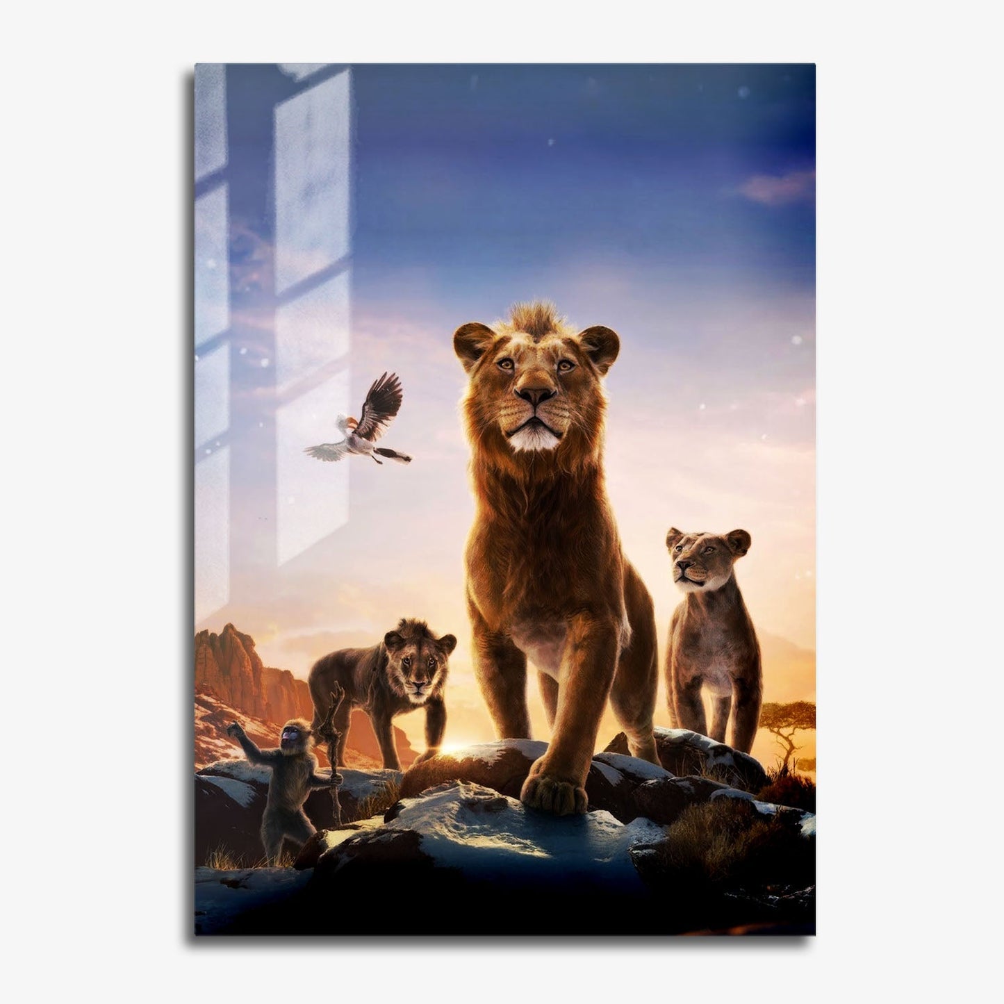 Flex Designs Metal Poster Mufasa The Lion King Textless 11 x 17" Home Goods - Movie 2024 Movie Metal Poster