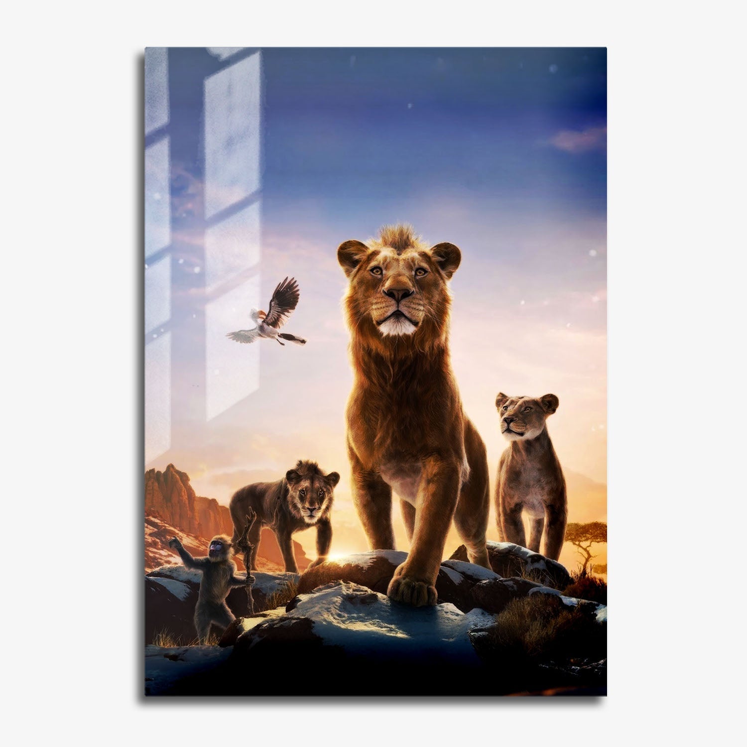 Flex Designs Metal Poster Mufasa The Lion King Textless 11 x 17" Home Goods - Movie 2024 Movie Metal Poster