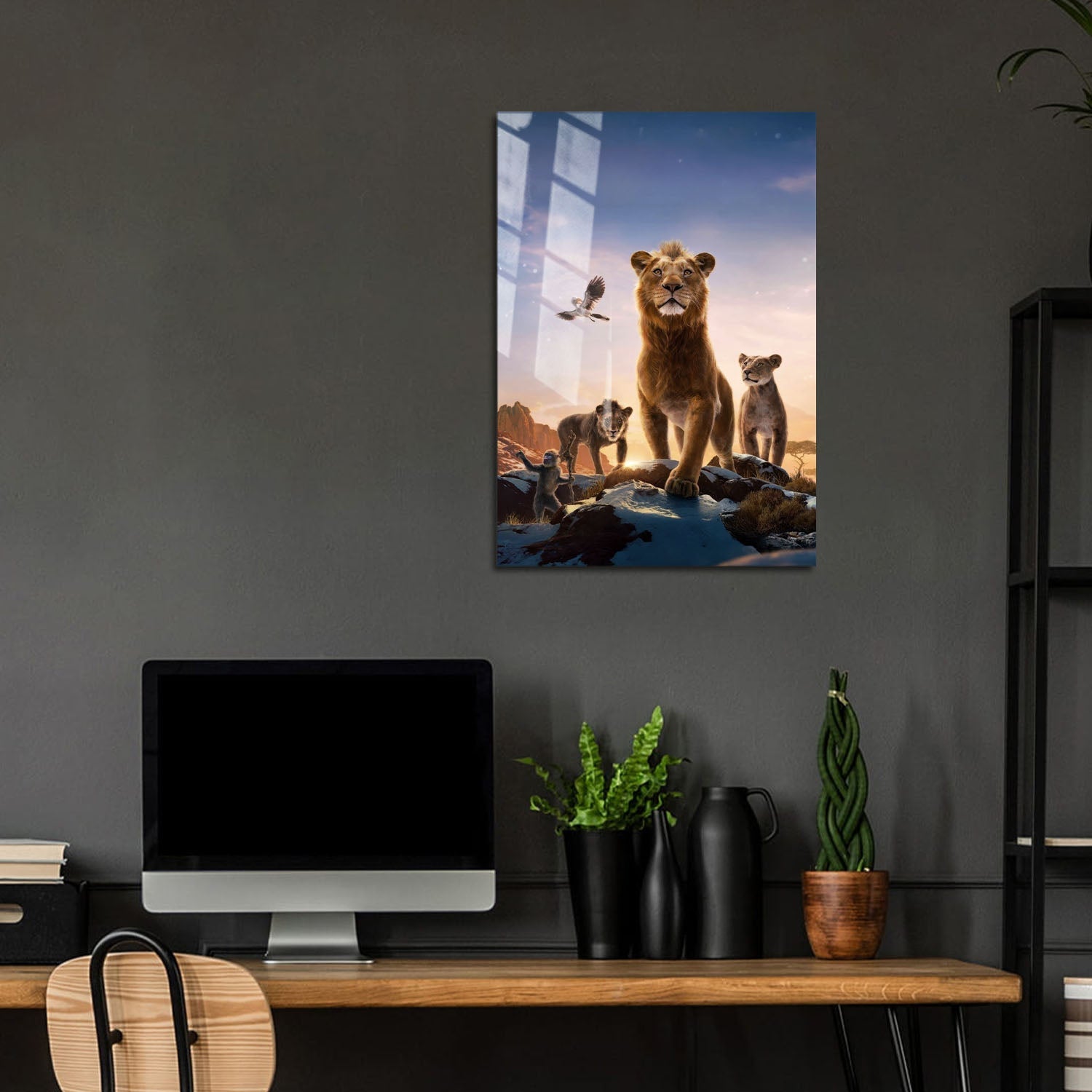 Flex Designs Metal Poster Mufasa The Lion King Textless 5 x 7" Home Goods - Movie 2024 Movie Metal Poster