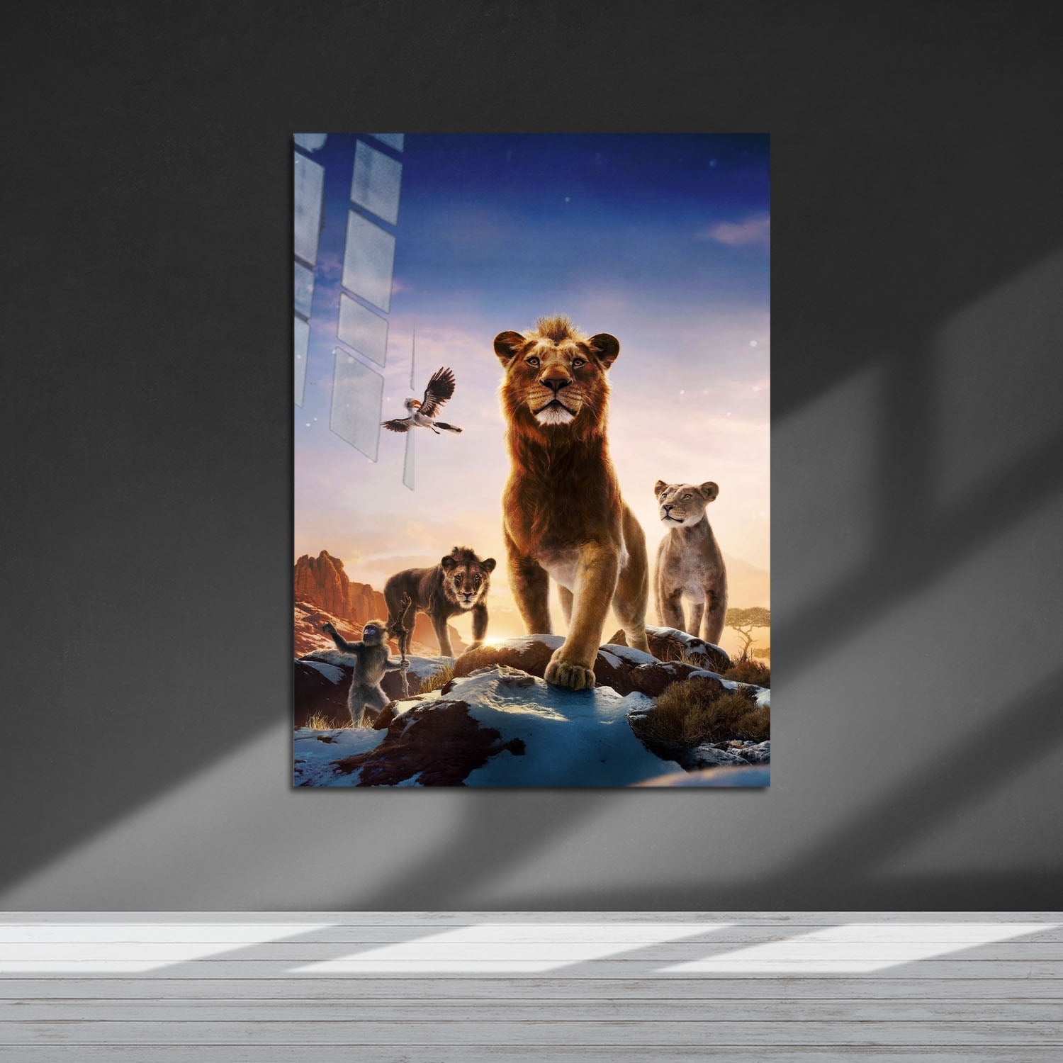 Flex Designs Metal Poster Mufasa The Lion King Textless 5 x 7" Home Goods - Movie 2024 Movie Metal Poster