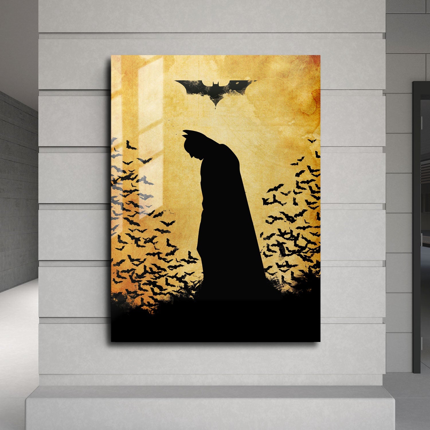 Flex Designs Metal Poster The Dark Knight Minimalist 24 x 36" Home Goods - Movie 2008 Movie Metal Poster