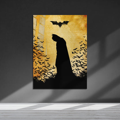 Flex Designs Metal Poster The Dark Knight Minimalist 5 x 7" Home Goods - Movie 2008 Movie Metal Poster
