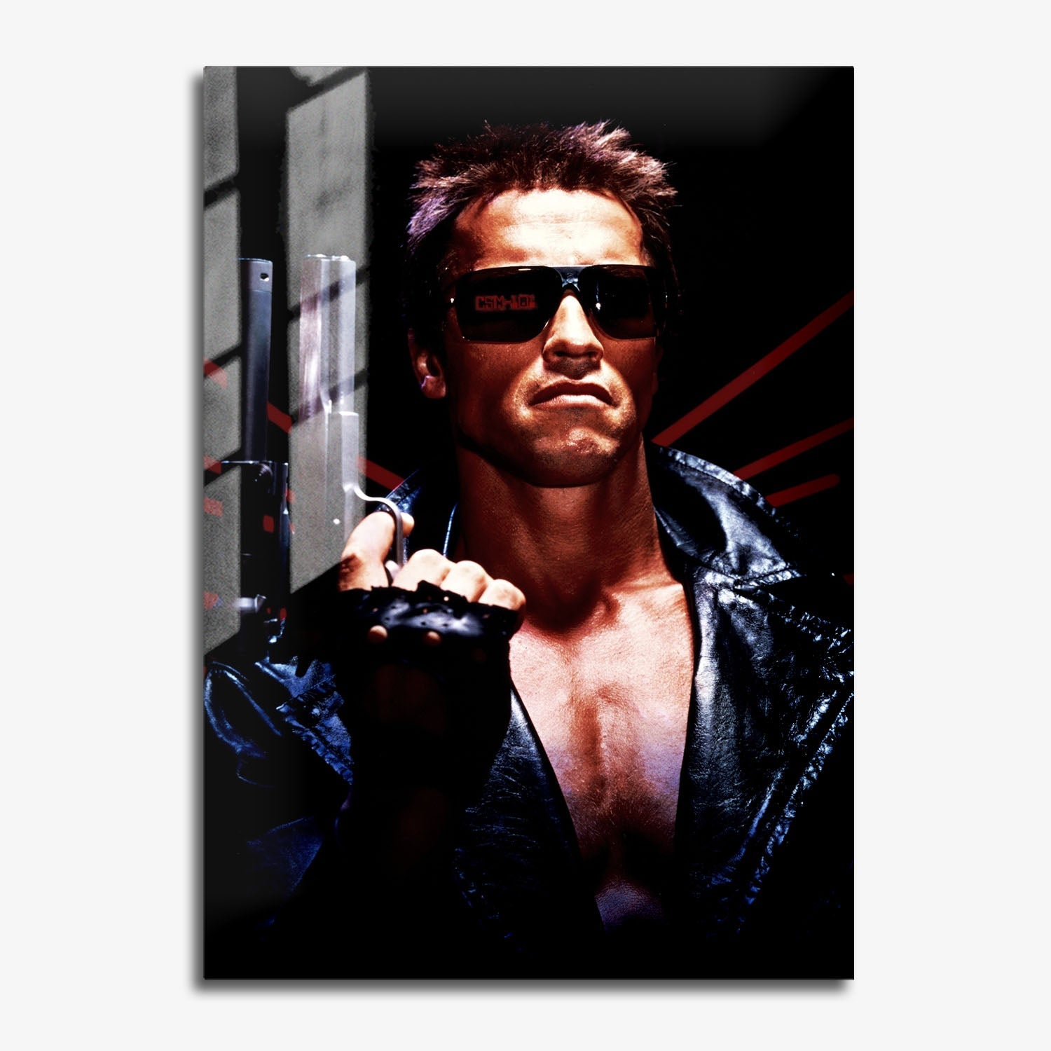 Flex Designs Metal Poster The Terminator Textless 11 x 17" Home Goods - Movie 1984 Movie Metal Poster