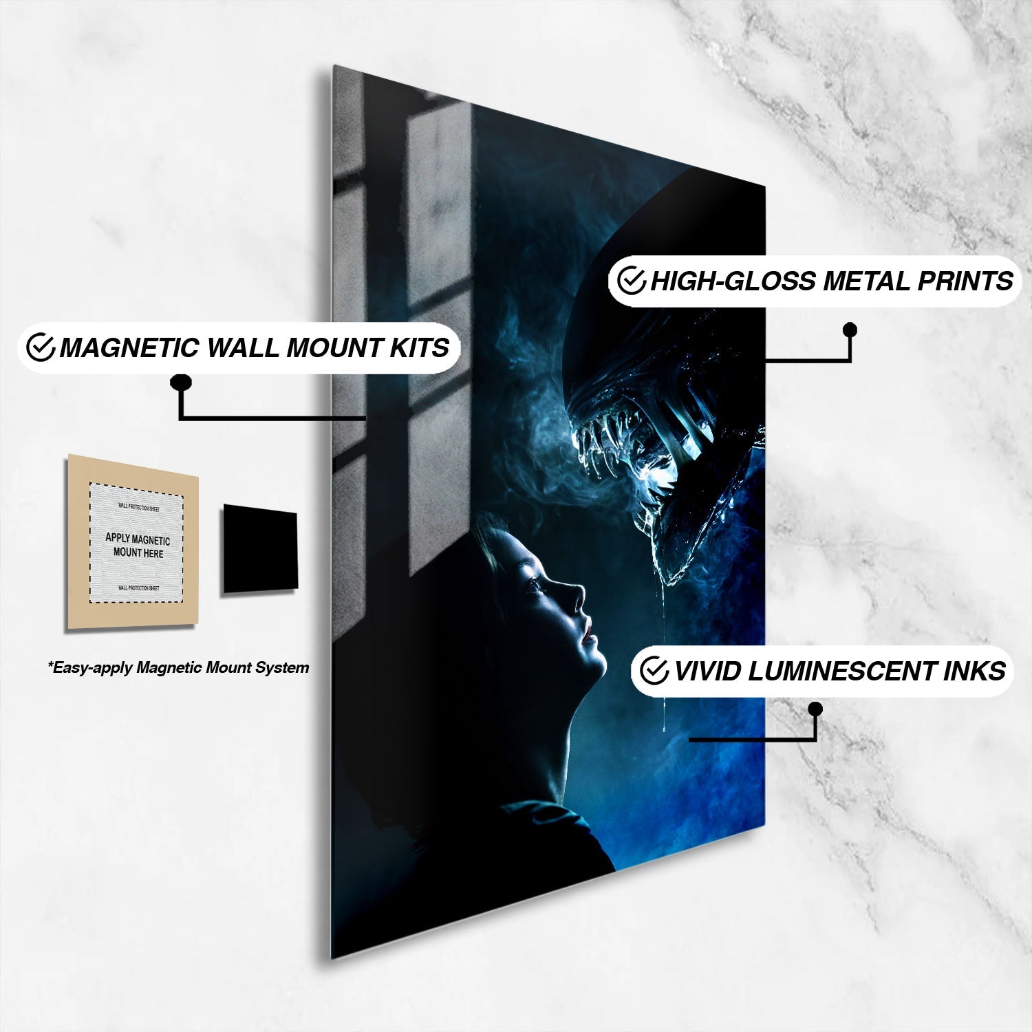 Flex Designs Metal Poster Alien Romulus Key Art 16 x 24" Home Goods - Movie 2025 Movie Metal Poster