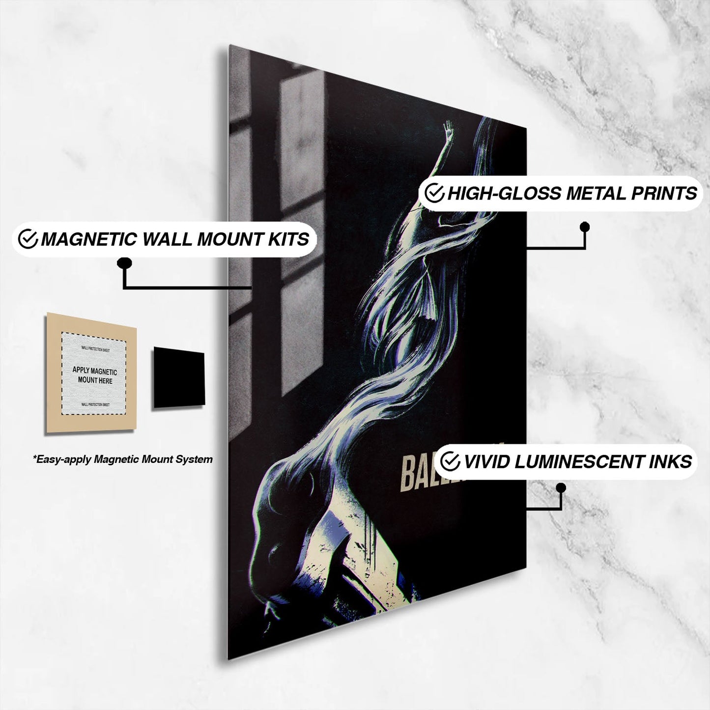 Flex Designs Metal Poster Ballerina Teaser 16 x 24" Home Goods - Movie 2025 Movie Metal Poster