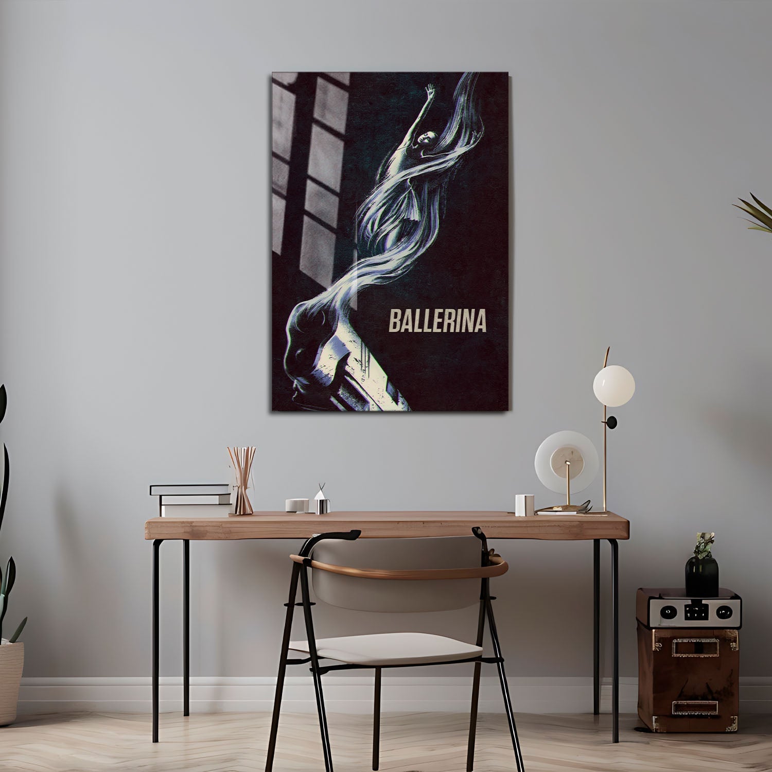 Flex Designs Metal Poster Ballerina Teaser 24 x 36" Home Goods - Movie 2025 Movie Metal Poster