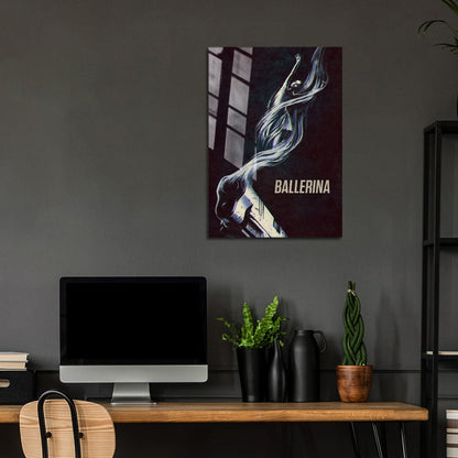 Flex Designs Metal Poster Ballerina Teaser 5 x 7" Home Goods - Movie 2025 Movie Metal Poster