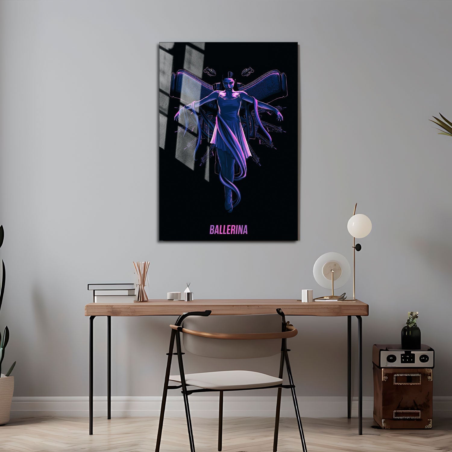 Flex Designs Metal Poster Ballerina Purple 24 x 36" Home Goods - Movie 2025 Movie Metal Poster