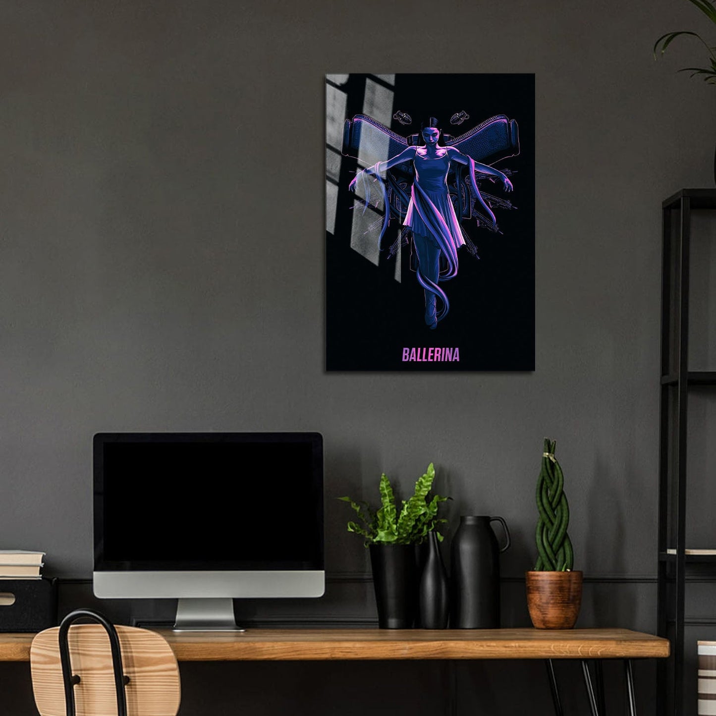 Flex Designs Metal Poster Ballerina Purple 5 x 7" Home Goods - Movie 2025 Movie Metal Poster