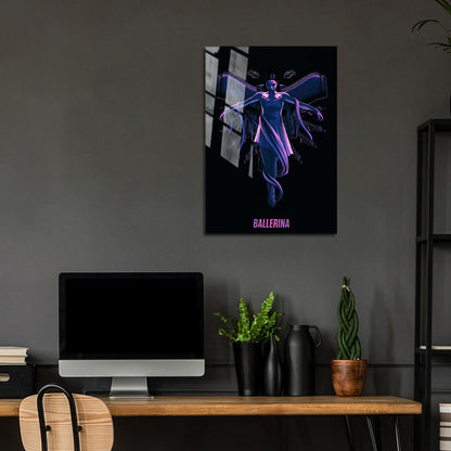 Flex Designs Metal Poster Ballerina Purple 5 x 7" Home Goods - Movie 2025 Movie Metal Poster