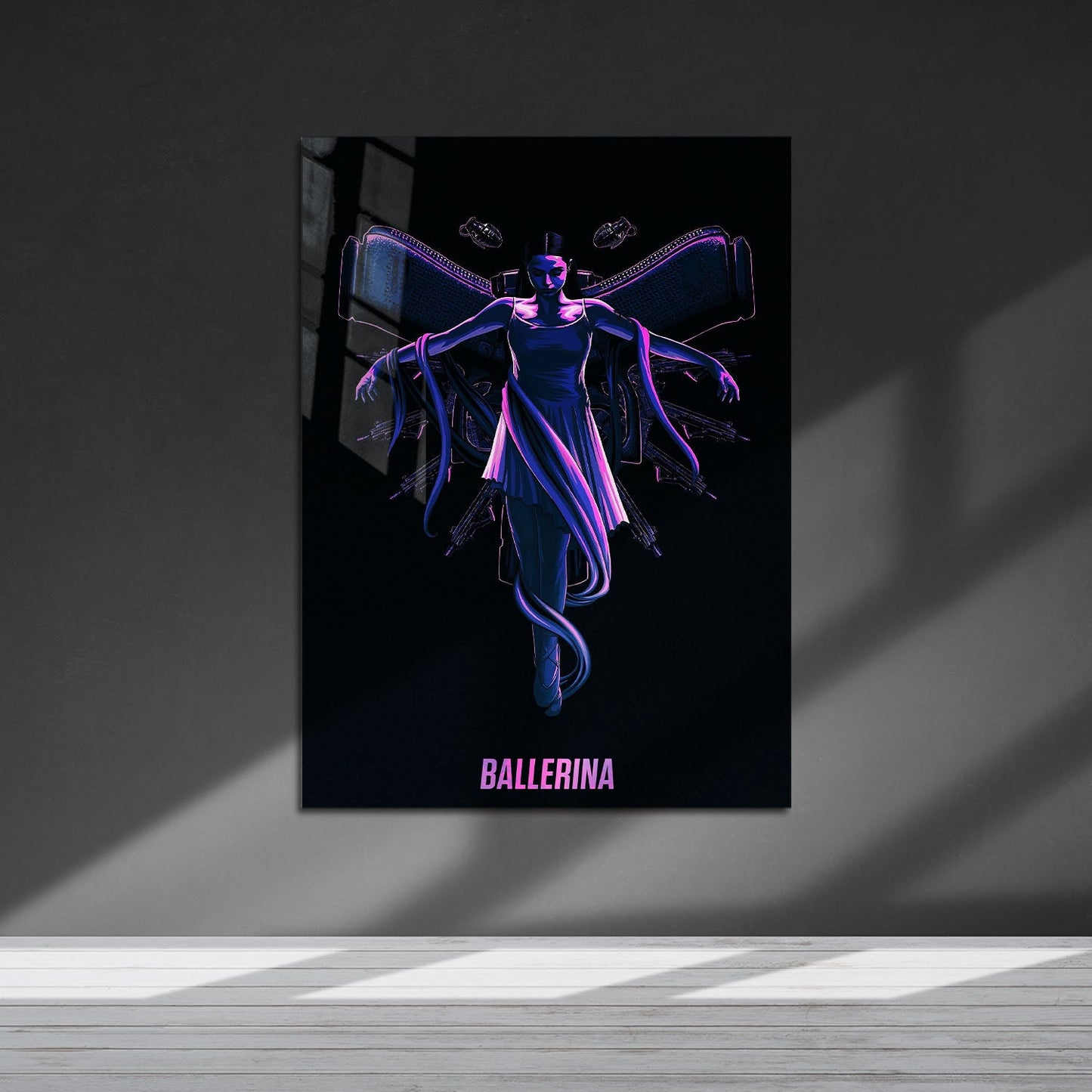 Flex Designs Metal Poster Ballerina Purple 5 x 7" Home Goods - Movie 2025 Movie Metal Poster