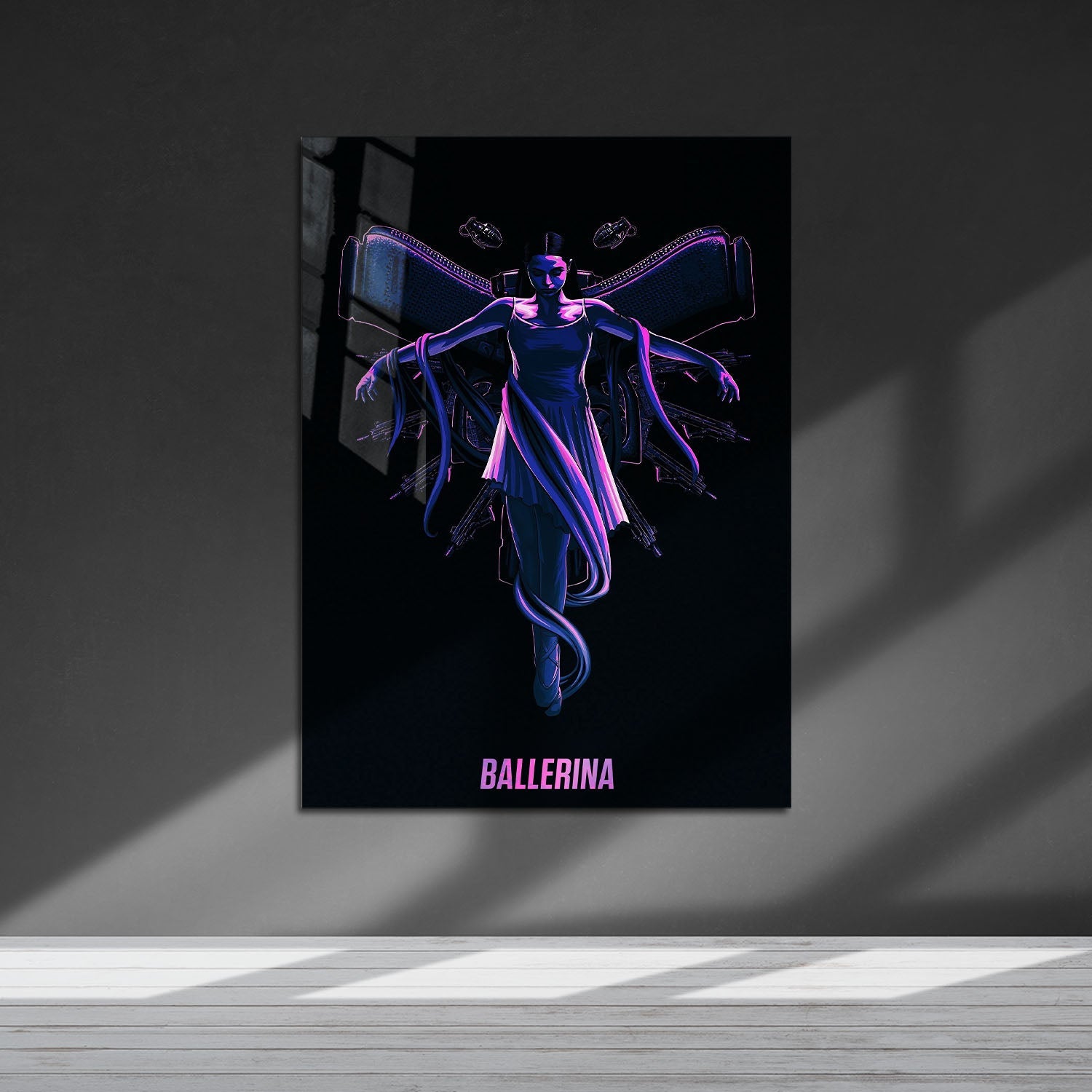 Flex Designs Metal Poster Ballerina Purple 5 x 7" Home Goods - Movie 2025 Movie Metal Poster