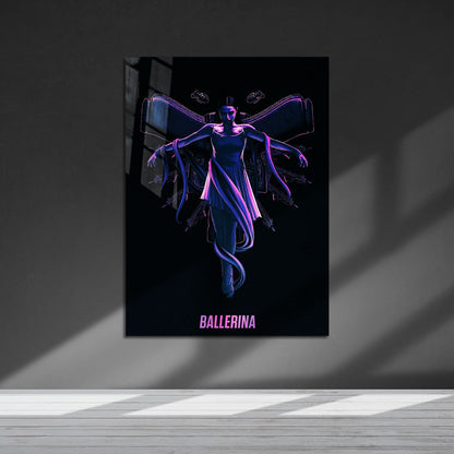 Flex Designs Metal Poster Ballerina Purple 5 x 7" Home Goods - Movie 2025 Movie Metal Poster
