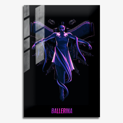 Flex Designs Metal Poster Ballerina Purple 11 x 17" Home Goods - Movie 2025 Movie Metal Poster