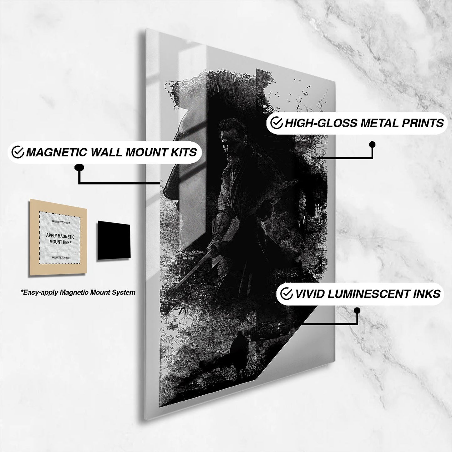 Flex Designs Metal Poster Batman Begins Teaser 16 x 24" Home Goods - Movie 2005 Movie Metal Poster