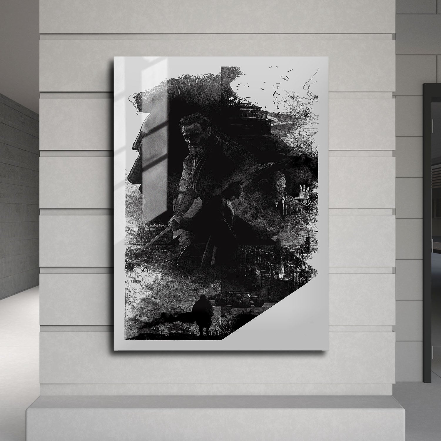 Flex Designs Metal Poster Batman Begins Teaser 24 x 36" Home Goods - Movie 2005 Movie Metal Poster