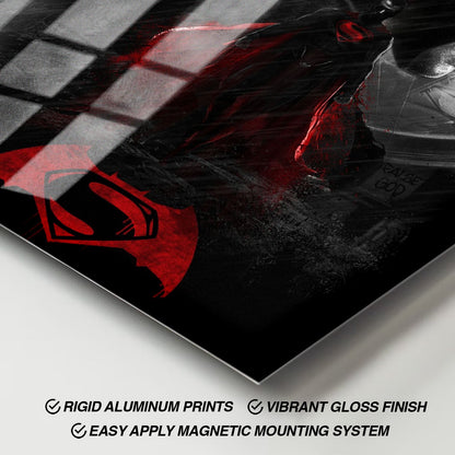 Flex Designs Metal Poster Batman v Superman Dawn of Justice Cartoon 11 x 17" Home Goods - Movie 2016 Movie Metal Poster