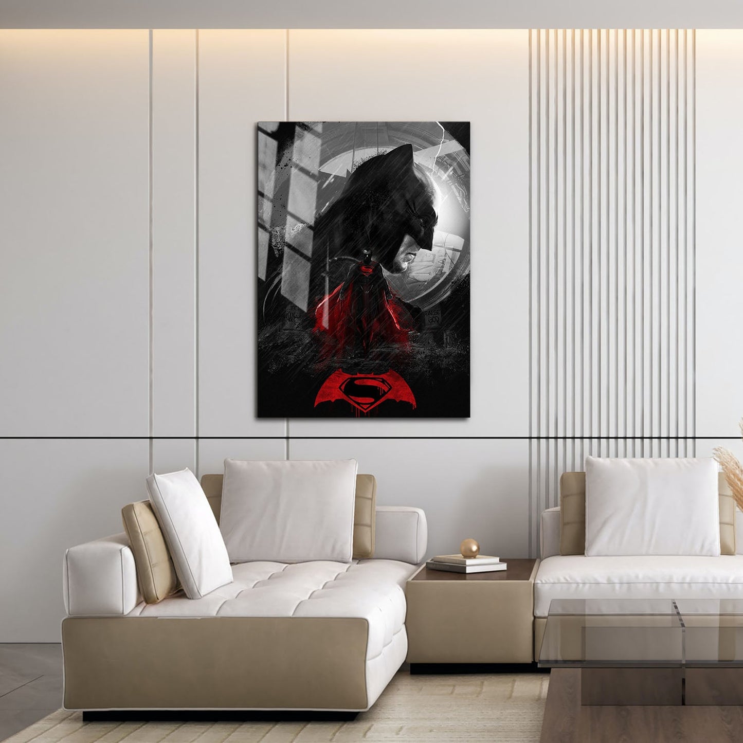 Flex Designs Metal Poster Batman v Superman Dawn of Justice Cartoon 16 x 24" Home Goods - Movie 2016 Movie Metal Poster