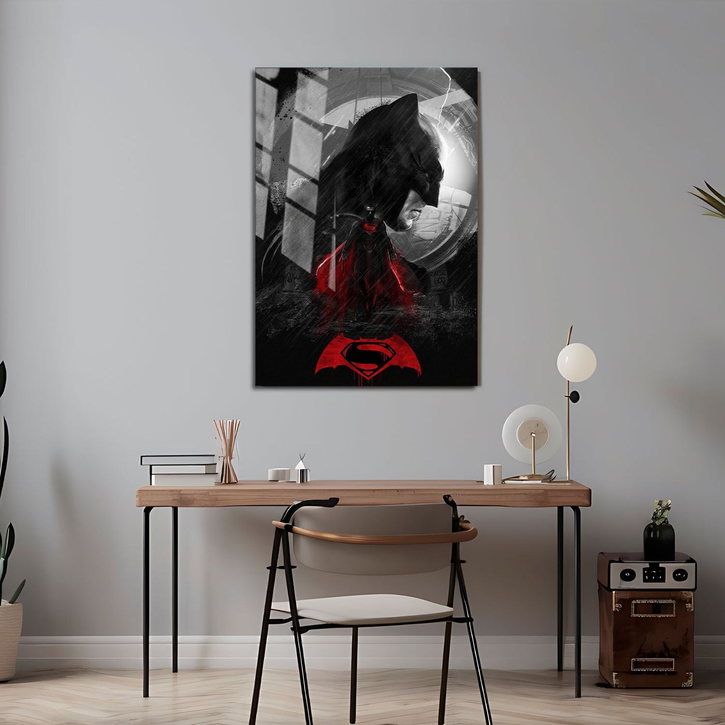 Flex Designs Metal Poster Batman v Superman Dawn of Justice Cartoon 24 x 36" Home Goods - Movie 2016 Movie Metal Poster
