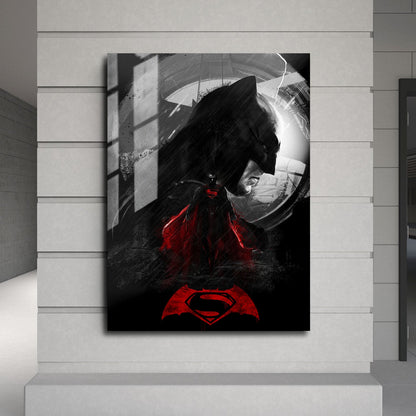 Flex Designs Metal Poster Batman v Superman Dawn of Justice Cartoon 24 x 36" Home Goods - Movie 2016 Movie Metal Poster