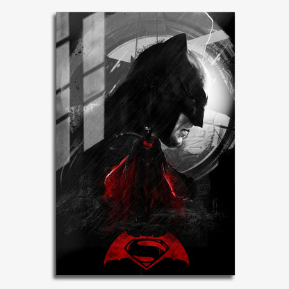 Flex Designs Metal Poster Batman v Superman Dawn of Justice Cartoon 11 x 17" Home Goods - Movie 2016 Movie Metal Poster