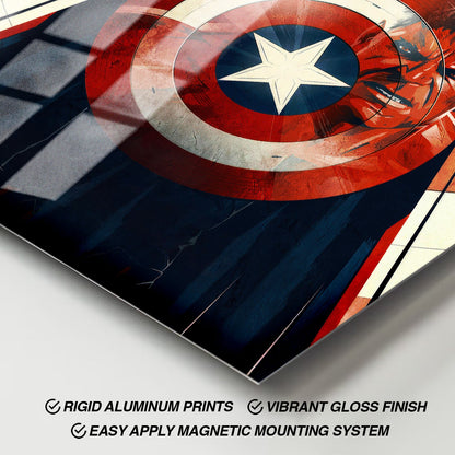 Flex Designs Metal Poster Captain America Brave New World Cartoon 11 x 17" Home Goods - Movie 2025 Movie Metal Poster